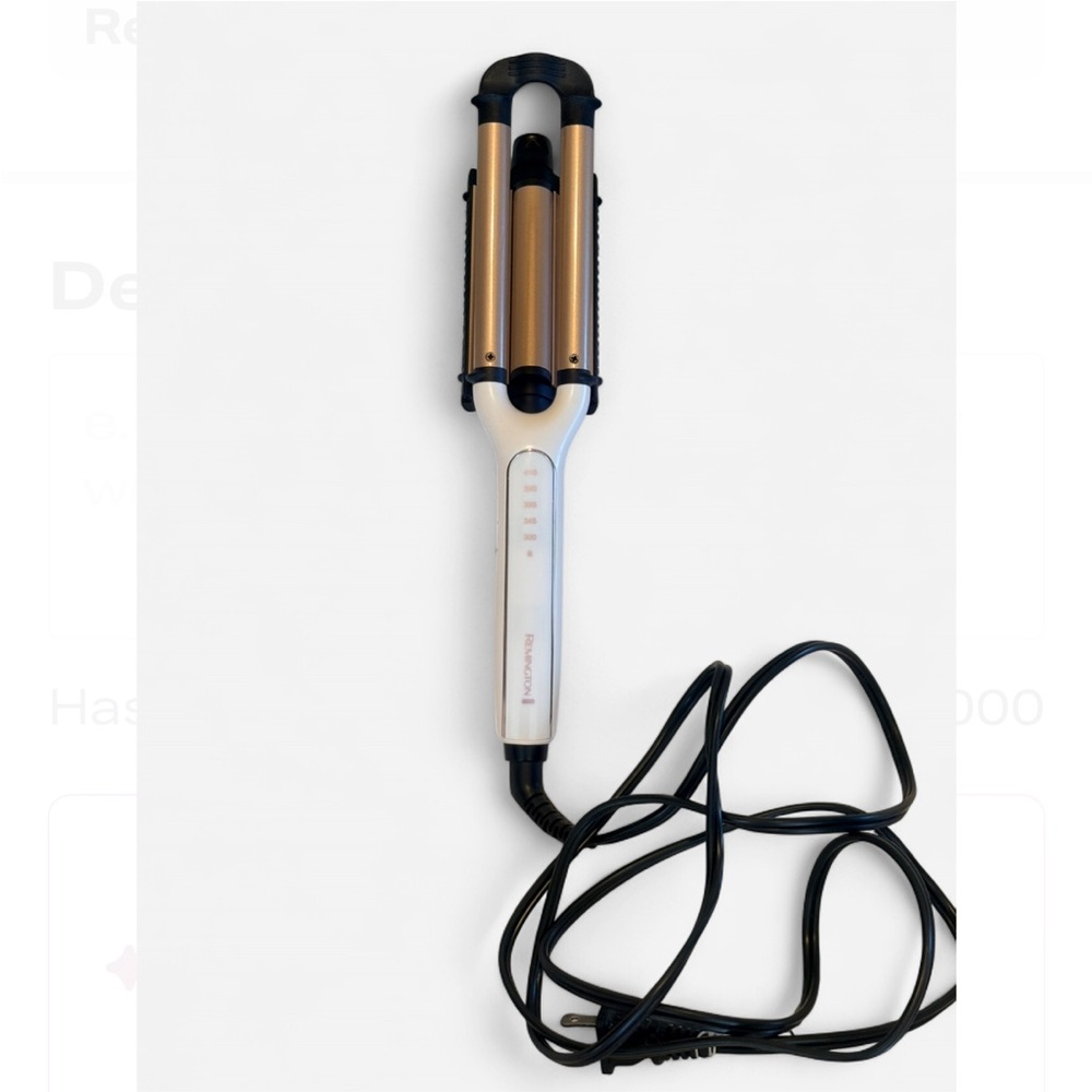 Remington Proluxe 4-in-1 Adjustable Hair Waver White and Gold Hair Styling Tool
